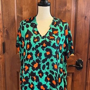 CAbi Rita Leopard Print Blouse